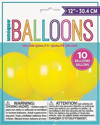 Yellow Latex Balloons, 12" (10-Pack) - Premium-Quality & Vibrant Party Decorations, Perfect for Any Celebration