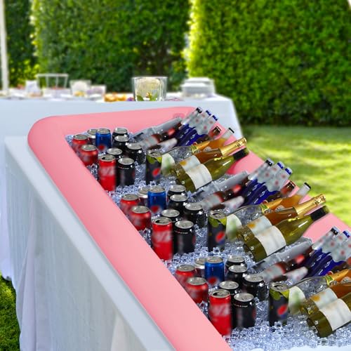 Halloscume Large Inflatable Serving Bar 72 x 30 x 5'' Inflatable Ice Serving Buffet Bar Inflatable Cooler Ice Buffet Salad...