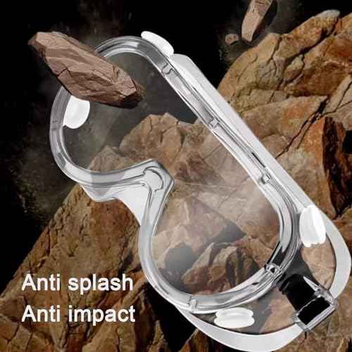 Safety Goggles 6 Pack - Anti-Fog Protective Safety Glasses - Clear Lens Adjustable Soft Lightweight Protection Eyewear