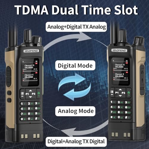 Baofeng DM32 DMR Radio 10W Ham Radio Handheld Rechargeable Walkie Talkies Long Range DM32UV Two Way Radio NOAA Weather Rad...