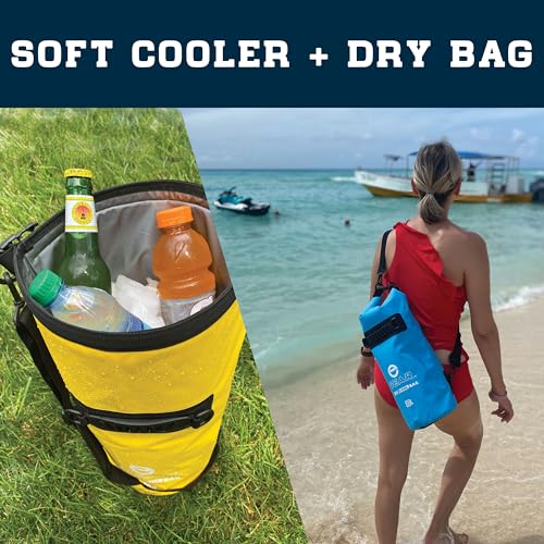 Enthusiast Gear Floating Cooler Bag Roll Top Insulated Dry Backpack – Leak Proof, Collapsible, Waterproof Cooler with Padd...