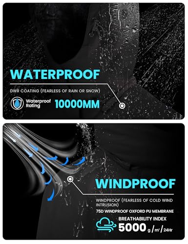 WULFUL Women's Waterproof Ski Jacket Warm Winter Coats Windproof Winter Jackets for Women Fleece Lined Windbreaker with Hood