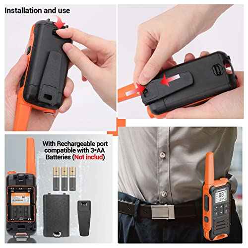 Walkie Talkies Long Range for Adult, FRS Radios Baofeng Walkie-Talkie Rechargeable Handheld Two Way Radio 1400mAh Li-ion Battery USB-C Charger waki Taki for Camping(6 Pack)