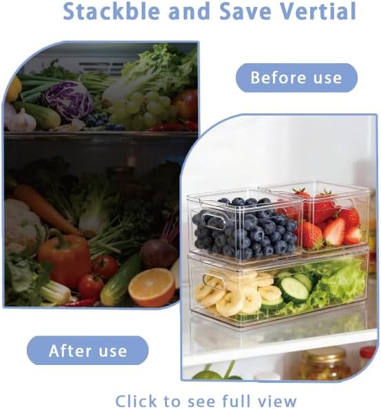 Household Transparent PET Fruit Draining and Washing colander food storage boxes plastic cookie containers refrigerator organizers (3, 1 rectangle 2 squares)