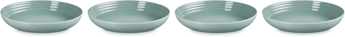 Le Creuset Stoneware Set of 4 Pasta Bowls, 8.5" each, Sea Salt