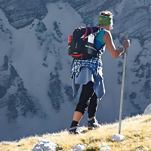 Trekking Pole Tactical Walking Stick, Multifunctional Lightweight Aircraft Aluminum Collapsible Survival Hiking Pole with ...