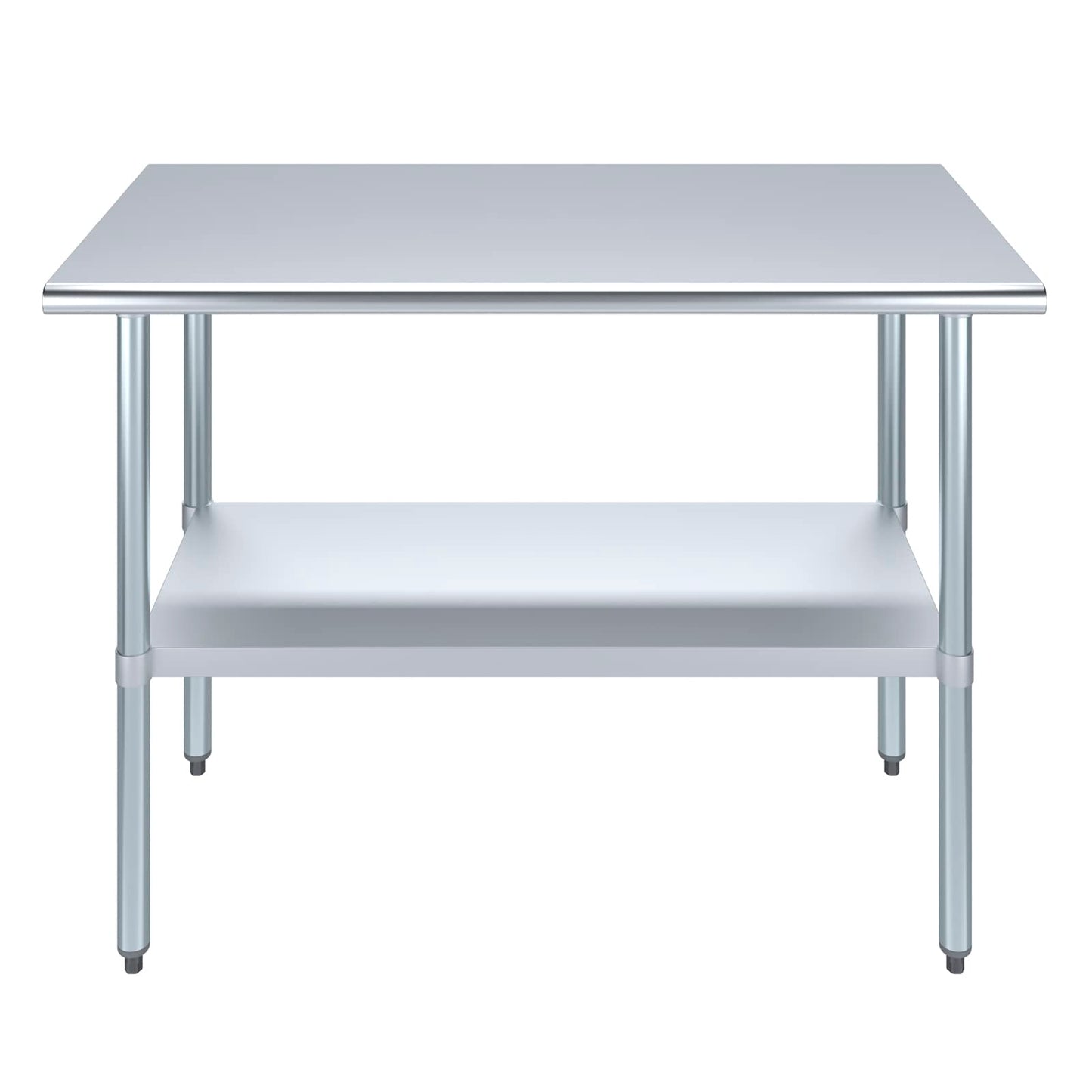 AmGood 24 in. x 48 in. Stainless Steel Work Table | Metal Kitchen Food Prep Table | NSF