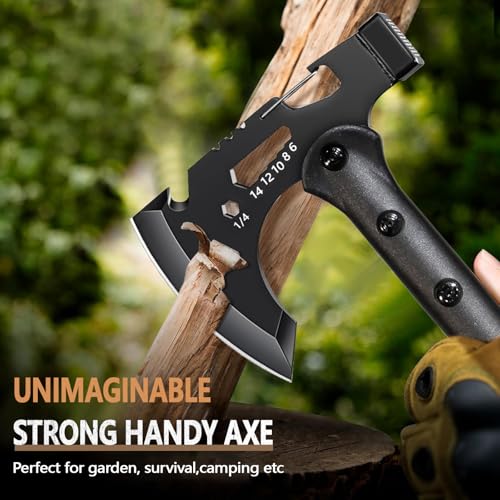 Camping Axes, Wood Separator, Multipurpose Tomahawk Tactical Hatchet with Sheath - Survival Hiking Camping, Carbon Steel B...