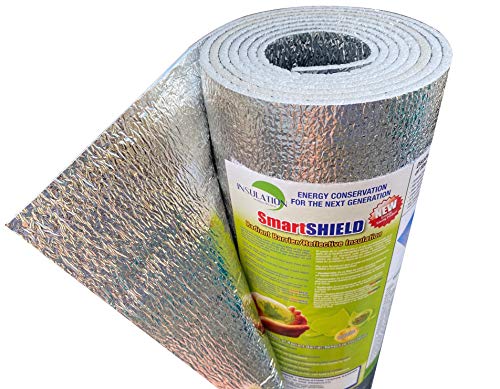 INSULATION MARKETPLACE SmartSHIELD -3mm 24inx10Ft ReflectiveINSULATION Roll, Foam Core Radiant Barrier, ThermalINSULATION ...