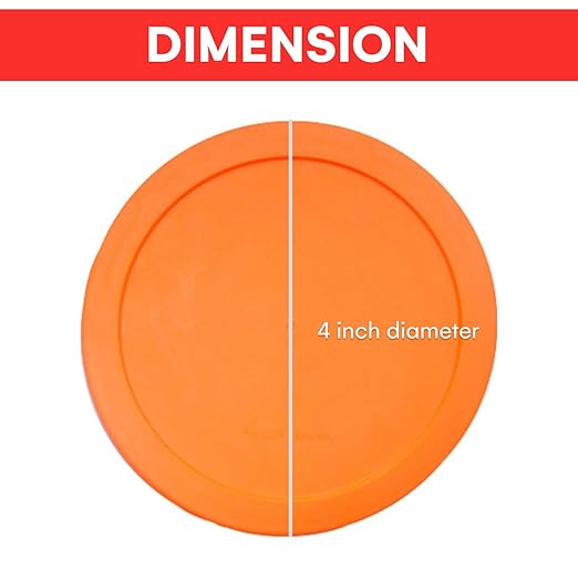 Wood Grip - Lids for Pyrex and Anchor Round Glass Containers - Lids for Pyrex Glass Containers - Replacement Lids (Red, 2 Cups, 4 Pack)