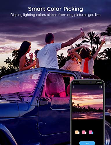 Govee Car LED Lights, Smart Car Interior Lights with App Control, RGB Lights with DIY Mode and Music Mode, 2 Lines Design ...