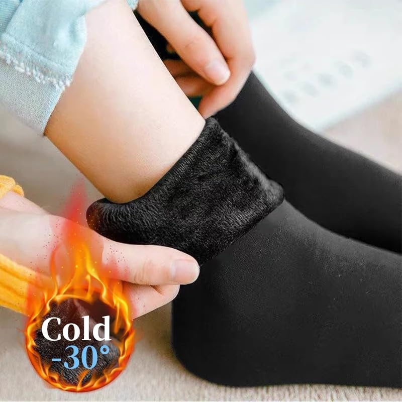2pairs Winter Warm Socks Soft Thick Warm Plush Socks for women Solid Color Velvet Wool Snow Boots Floor Home Sleeping Sock