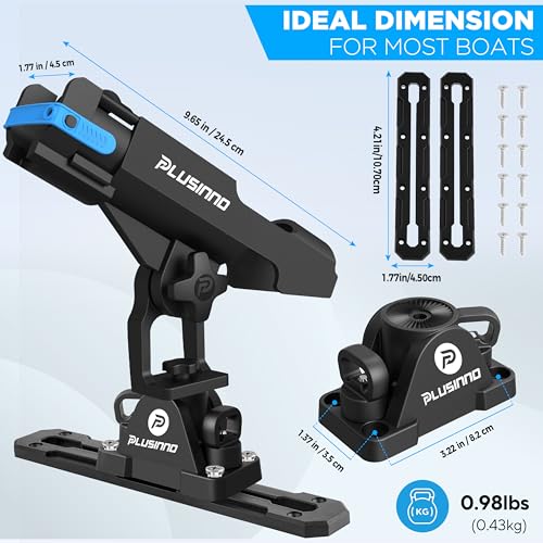 PLUSINNO 2 in 1 Fishing Rod Holders for Boat, Kayak Fishing Rod Holder, Fishing Pole Holders for Track Mount / Deck Mount,...
