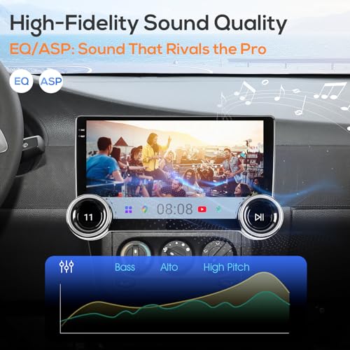 Haudio 10.1" Double Din Car Stereo - Wireless Apple CarPlay/Android Auto, Car Radio with Bluetooth 4.1, 2+64GB, HD Backup ...