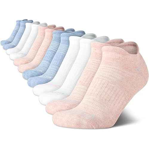 Nautica Womens Low Cut Socks - 12 Pack Breathable Cushioned Athletic Low Cut Tab Ankle Socks for Women (Sizes: 4-10)