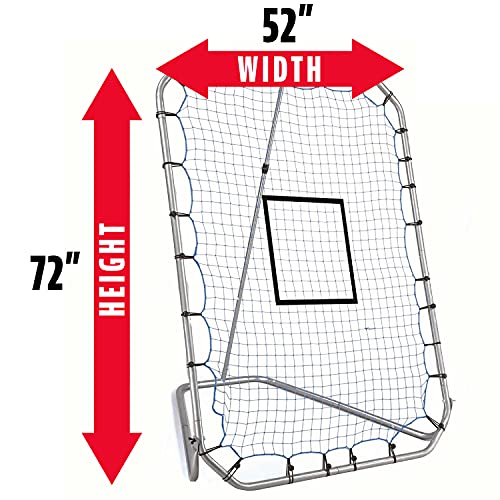 Franklin Sports Baseball Rebounder Net - Baseball Pitchback Net + Throwing Trainer - All Angle Bounce Back Return - Multi-Position Fielding + Throwing Aid