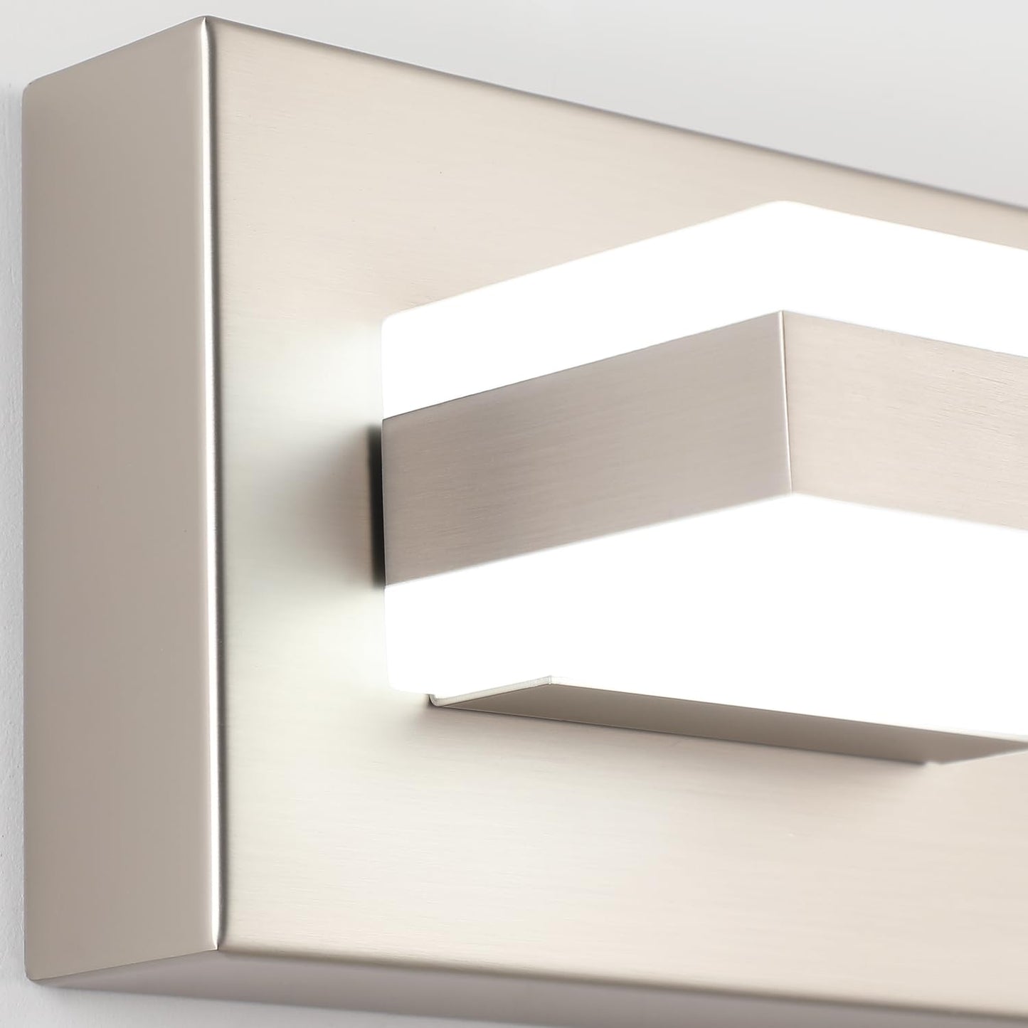 SOLFART 5 Light Bathroom Vanity Light Brushed Nickel Bathroom Vanity Light Fixtures Over Mirror Led Lights for Restroom Nickel