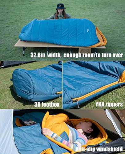 iClimb 3M Thinsulate Insulation Mummy Sleeping Bag with Compression Sack Ultralight Compact Warm Washable for Adults Indoo...