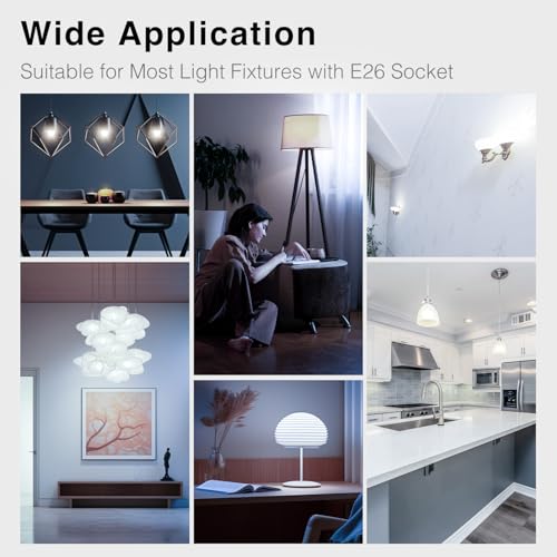 dalattin 24 Pack LED Bulbs Daylight White 5000K, 60 Watt Equivalent A19 Standard Bulbs, E26 Base, 800 LM, Efficient 9W Ene...