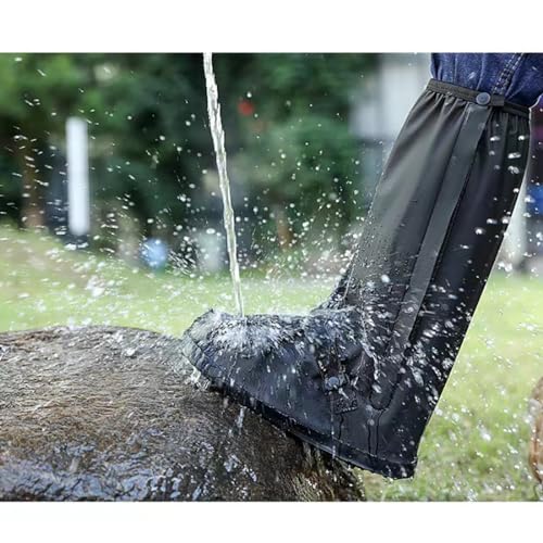 YUEYA Waterproof Shoe Covers for Rain, Outdoor Cycling Non-Slip Rain Boots Covers Foldable Reusable Overshoes with Reflect...