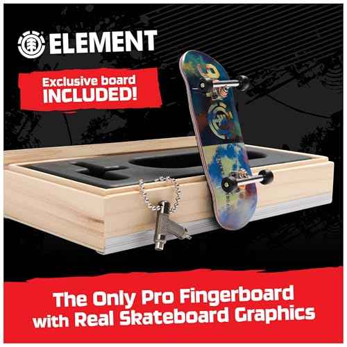 TECH DECK, Element Pro Series Finger Board with Storage Display, Built for Pros; Authentic Mini Skateboards, Kids Toys for Ages 6 and up