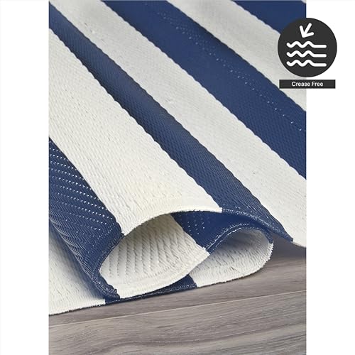 FH Home Outdoor Rug - Waterproof, Fade Resistant, Reversible - Premium Recycled Plastic - Striped - Large Patio, Deck, Sun...