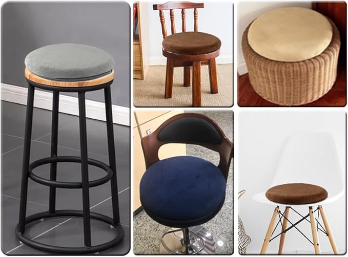 Sigmat Memory Foam Seat Cushion Anti-Slip Soft Round Stool Cushion Chair Pad 15 Inch Floral