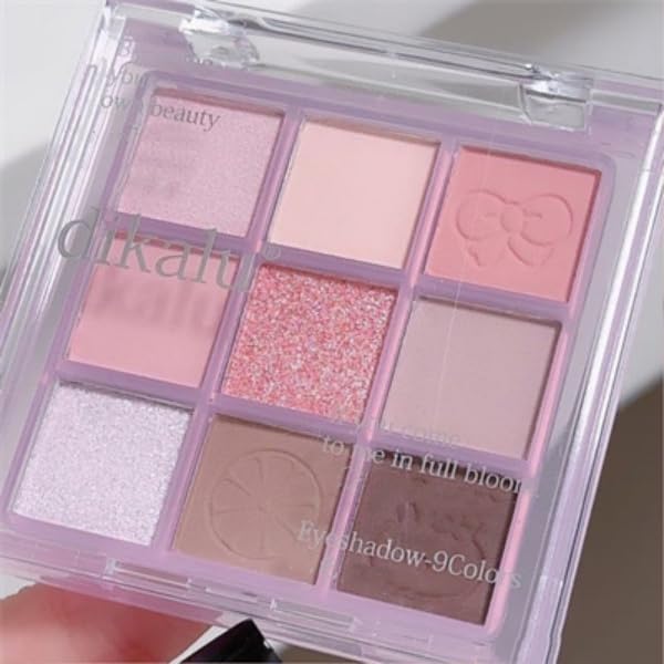 Kayswang 9 Colors Glitter Eyeshadow Makeup Palette, Eye Shadow Powder，Matte High Pigmented Colorful,Creamy Texture, Long LastingEyeshadow Powder Cosmetics,Natural Waterproof (20#)