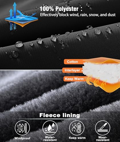 Buyboxs Kids Winter Jackets Warm Fleece Waterproof Snow Jacket with Zipper Pockets Detachable Hood