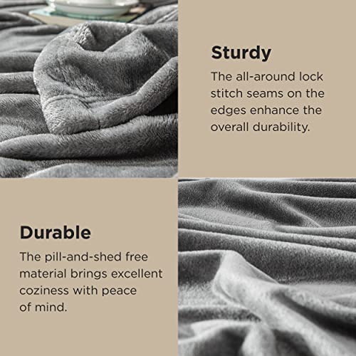 Bedsure GentleSoft Oversized King Big Blanket 120"x120" - Extra Large Soft Fleece Blankets for Bed, Sofa, Couch, Travel, C...