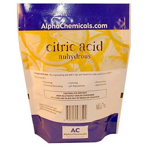 Alpha Chemicals Non-GMO Project Verified Citric Acid - 1 Pound – Organic