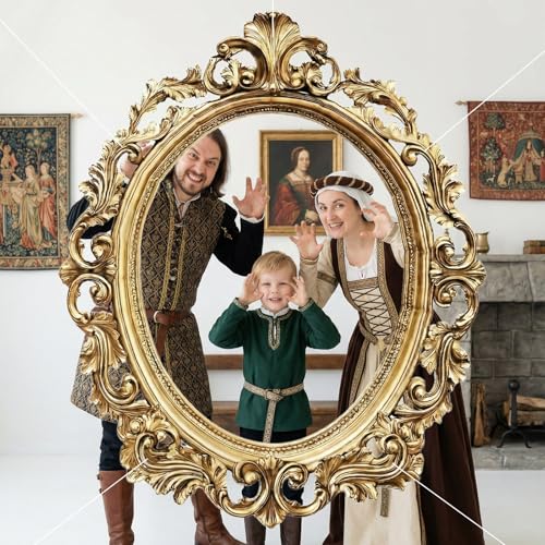 Tea Party Decoration Photography Backdrop Gold Mirror Themed Photo Booth Props Hanging Banner Background for Baby Shower B...