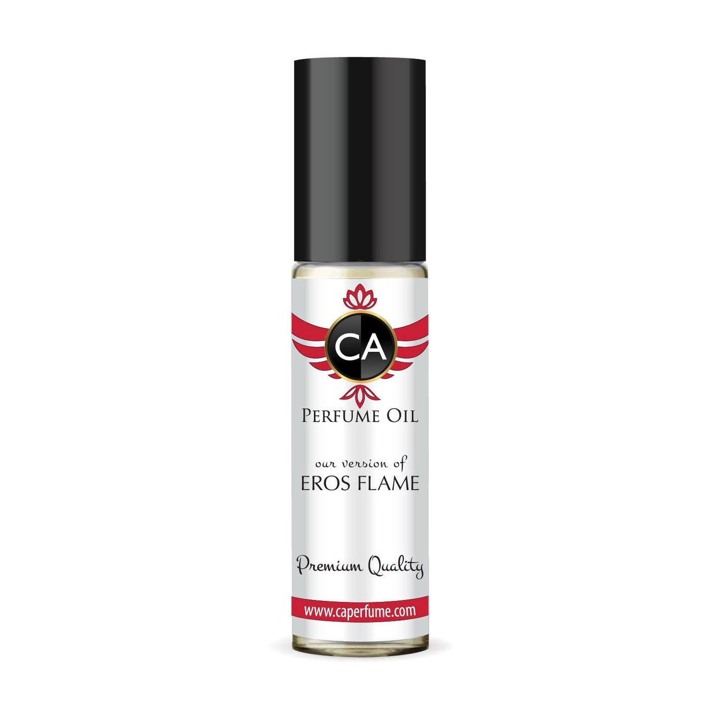 CA Perfume Impression of Eros Flame for Men Eau De Parfum Woody Spicy Scent Long Lasting Cologne for Men Travel Size TSA Ready for Day and Night Wear 0.33 Fl Oz 10ml