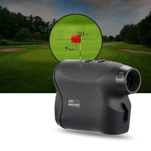 CalmGeek Golf Rangefinder, 500M Distance Meter with Flag Lock Tech, High Precision Golf Accessory (Black-500m)