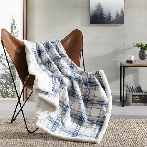 Eddie Bauer - Blanket, Super Soft Reversible Sherpa & Brushed Fleece Bedding, Throw Blankets for Couch, Ideal for Lounging...