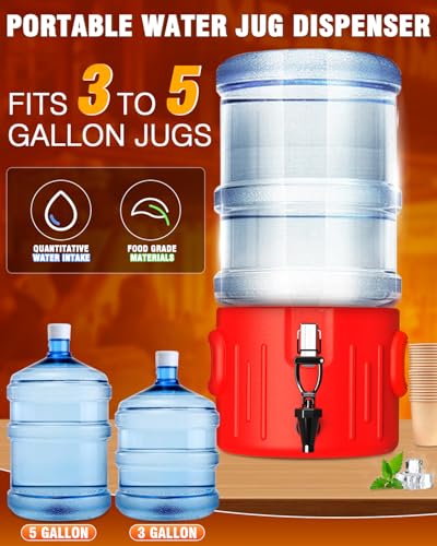 Insulated Beverage Dispenser 2 Gallon- Ice and Hot Drink Dispenser with 304 Stainless Steel Interior and Spout, Portable H...