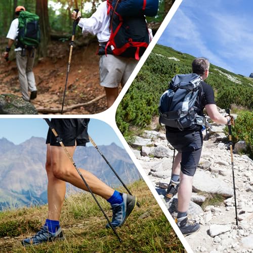 Trekking Poles,Lightweight,Foldable Hiking Poles for Backpacking Gear,Walking Sticks for Hiking,Carbon Fiber Trekking Pole...