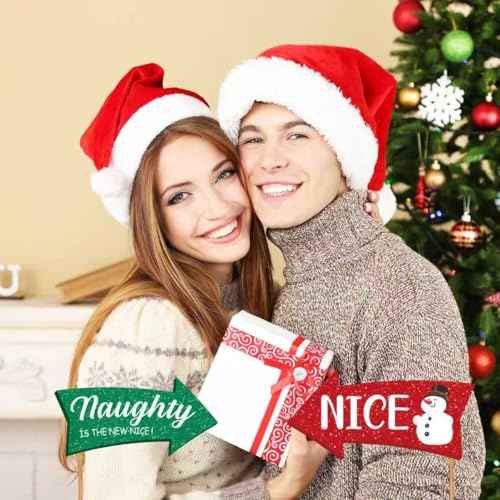 Glitter Christmas Photo Booth Props 30pc Set Photo Backdrop Christmas Party Selfie Prop for Holiday Xmas Party Supplies