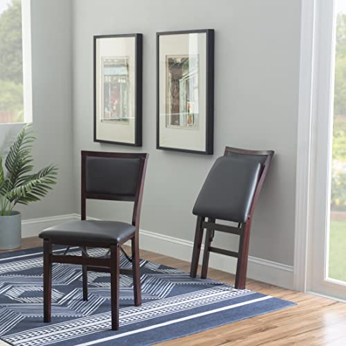Linon Keira Pad Folding Chair, Set of 2, Engineered Wood