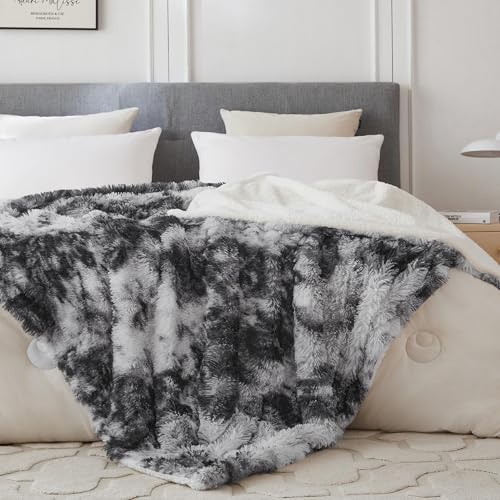 COOVA Ultra Soft Faux Fur Throw Blanket – Fuzzy Fluffy Cozy Microfiber Blankets, Warm Thick Plush Sherpa Fleece Throw Blan...