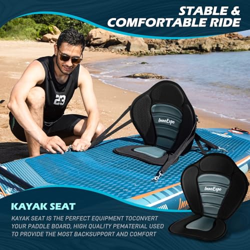 InnoExpo 11' Inflatable Stand Up Paddle Boards with Premium Accessories, Wide Stable SUP Paddle Board Design, Non-Slip Com...