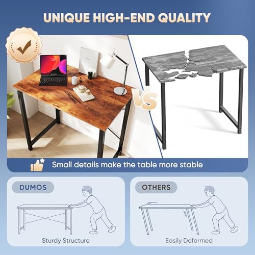 DUMOS 32 in Small Computer Desk for Home Office, Modern Study Work Table Simple Style for Bedroom, Writing Desks with X-Sh...