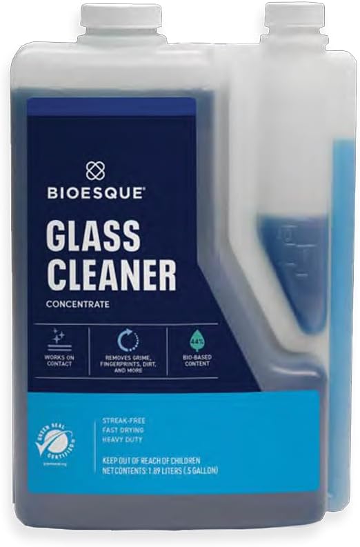 Bioesque Glass Cleaner Concentrate, 64 Fluid Ounce (Pack of 4)