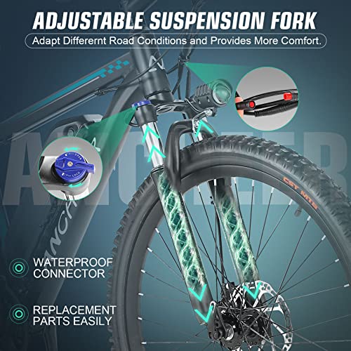 ANCHEER Electric Bike for Adults, Peak 750W Ebike, 3H Fast Charge, 55 Miles, 22MPH Electric Bicycle, 48V 499Wh Battery, 26" Gladiator Electric Mountain Bike, 21Speed, UL2849 Compliant