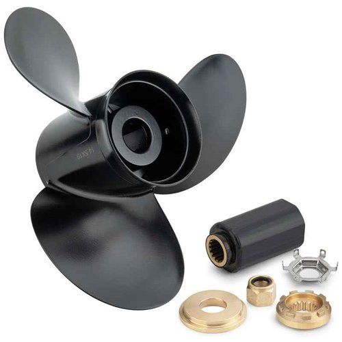Qiclear 14 1/2 x 19 Pitch 48-832830A45 Rubber Hub Aluminum Boat Outboard Moto Propeller fit Mercury Engines 135-300HP&Mercruiser Alpha One Propeller, Hub Kits Included, 15 Spline Tooth,RH