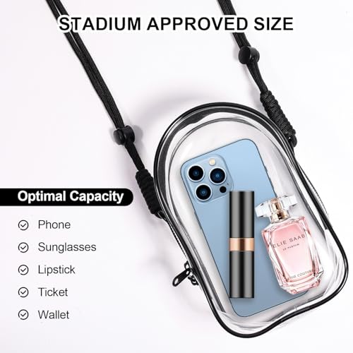 AICase Protective Case for Labubu Plush Doll,Clear Bag for Stadium Events Crossbody Doll Bag Accessories Stadium Approved ...
