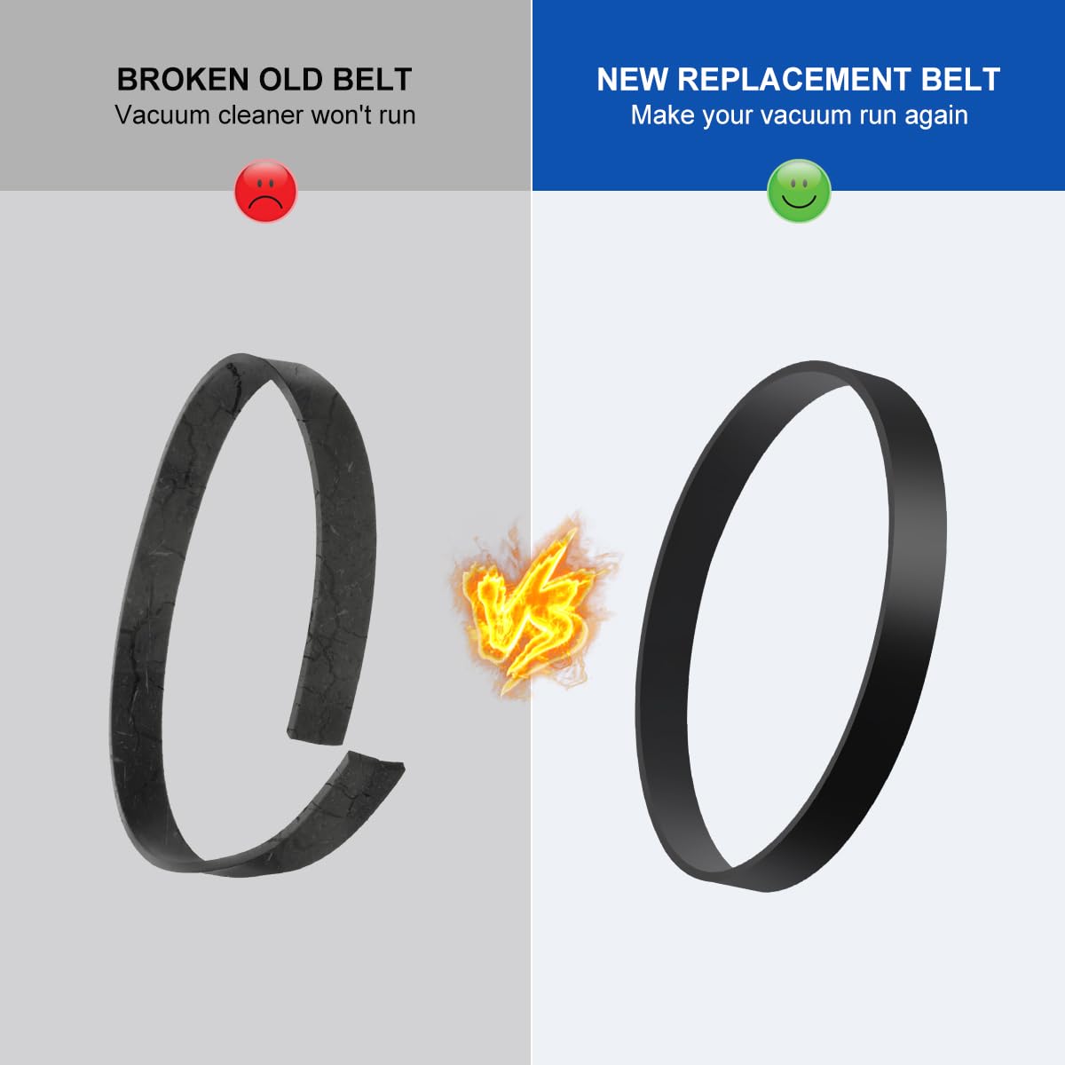LANMU Replacement Belts Compatible with Bissell Model 2252, 2316, 2260, 2739,1797,2253, 2254, 2255, 2256, 2258, 2259, 1793, 1792, 1309,1413 Powerlifter/CleanView Swivel Rewind Pet Vacuum (2-Pack)