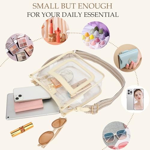 Clear Bag for Stadium Events Clear Stadium Bags for Women Crossbody Plastic Purse Clear Tote Bag for Concerts