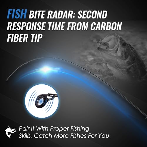 Eurasian Sports 30T Carbon Travel Spinning Rod - 4 Piece 6ft/7ft Portable Fishing Pole for Freshwater & Saltwater Bass, Tr...