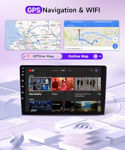4Core 4G+64G Car Radio for Toyota Corolla 2009-2013 Android Car Stereo Wireless Carplay, Rimoody 9'' HD Touchscreen Mirror...